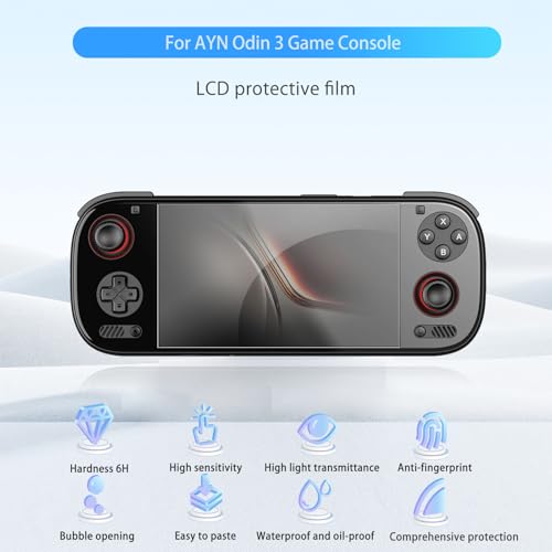 NOUKAJU [1Pack] Screen Protector for AYN Odin 3, HD Protective Film,6h Hardness,Scratch,Anti-Fingerprin,Protective Film for AYN Odin 3 Gaming Consoler(Not tempered glass)