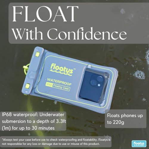 Floating Waterproof Phone Pouch for Regular Size Phones | Single (Grey) - color: Grey