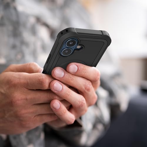 ENCASED for iPhone 17 Case with Built-in Screen Protector, Compatible with MagSafe - Military Grade Protection with 360 Rugged Full-Body Coverage (Black) - size: iPhone 17
