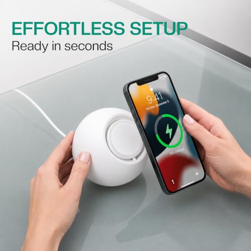 Wireless Charger, MagSafe Charger Stand, Phone Stand for Desk, White - color: White