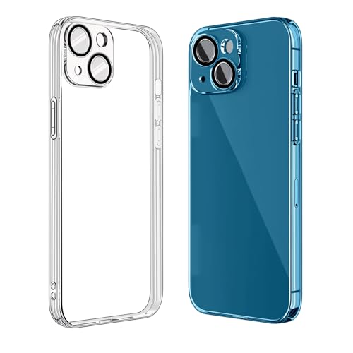 Crystal Clear Case, Transparent Shockproof Protective Phone Case Soft Silicone Slim Cover with Camera Protection - color: Transparent, size: 13mini
