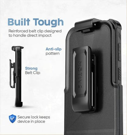 MOTIVE Heavy Duty Case for Samsung Galaxy s26, Belt Clip Holster | 6.3" | Bunker Series, Military Grade Multi-Layer Protection, PC/TPU Build, Sealed Port Cover, Compatible with MagSafe Qi2 Charging - size: s26
