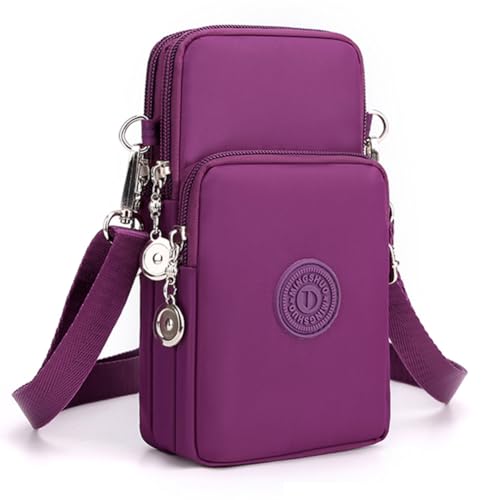 JANKS Small Crossbody Bags for Women Mini Cell Phone Purses Handbag Shoulder Bag - color: 010 Dark Purple