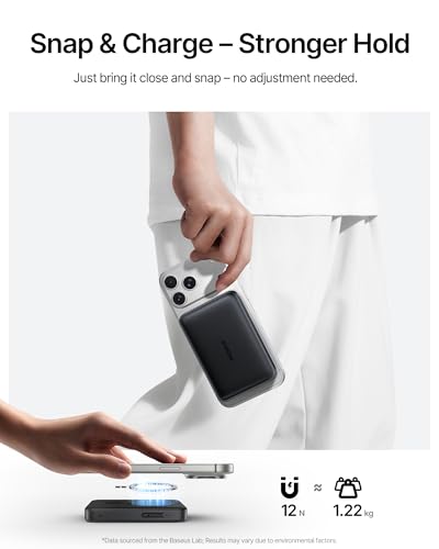 Baseus for MagSafe Portable Charger, Qi2.2 25W Wireless Magnetic Power Bank 10000mAh with USB-C Cable 45W PD Charging, Flight-Safe Travel Portable Battery Pack for iPhone 18/17/16/15/14/13/12 Only