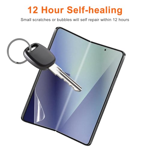 2 Pieces for Samsung Galaxy Z Fold 7 Matte Film Protection, Face Recognition Supported, Matte Anti-Reflect, Anti-Fingerprint Full Coverage Flexible TPU Film - size: Samsung Galaxy Z Fold 7
