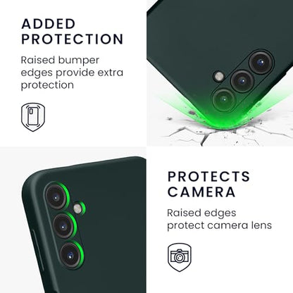 kwmobile Case Compatible with Samsung Galaxy A14 5G Case -Soft TPU Back Phone Cover - with Metallic Look - Metallic Teal - color: metallic teal, size: Galaxy A14 5G