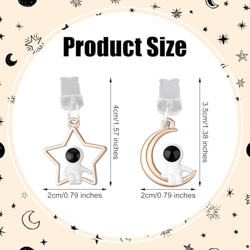 Penitue 4pcs Phone Dust Plug Charms, Creative Charging Port Dust Plug Cover - style: Astronaut Style