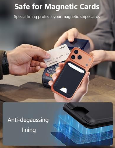 TopMade for MagSafe Wallet with Adjustable Stand, Magnetic Phone Card Holder for iPhone 17/16/15/14/13/12 Series, RFID Blocking Premium Leather, ID Window, Holds 5 Cards, Black - color: Black