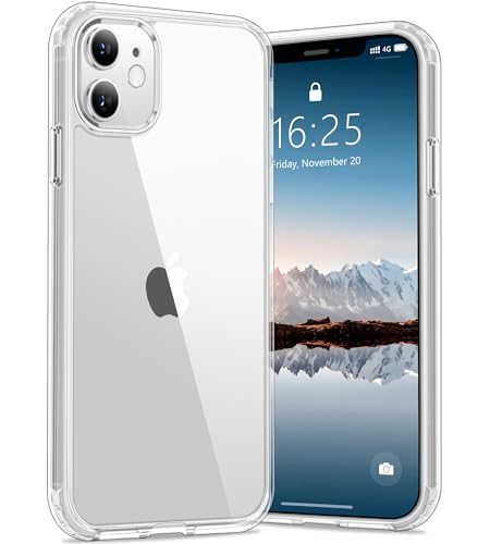 Vakoo Case for iPhone 11 - Transparent | Anti-Yellowing, Crystal Clear Hard Back, Military-Grade Drop Protection, Supports Wireless Charging - color: Transparent, size: iPhone 11
