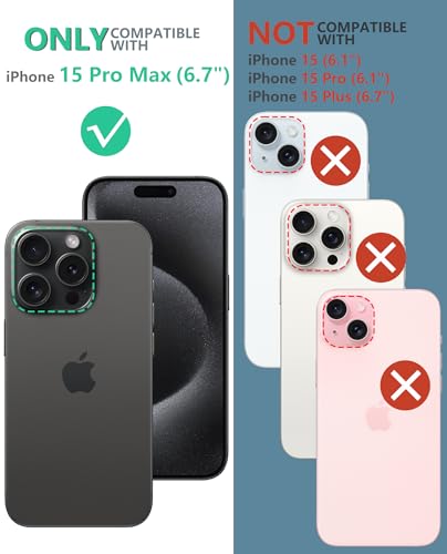 FNTCASE for iPhone 15-Pro-Max Phone Case 6.7", Built-in Screen Protector & Kickstand & Belt-Clip Heavy Duty Military Grade Shockproof Protection Rugged Case - Blue | Built-in Screen Protector, Military-Grade Drop Protection, Heavy Duty Shockproof Holster