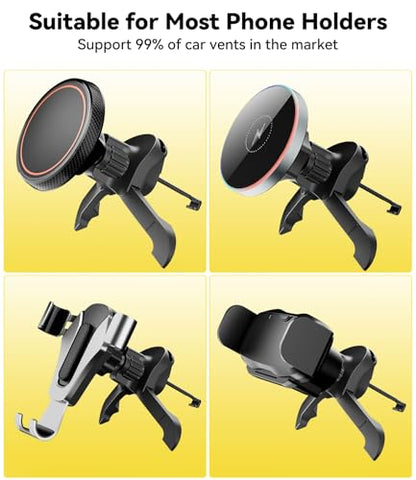 Air Vent Clip for Car Mount with [ Diameter 0.67 in (17 mm)] Joint Ball, Phone Vent Clip for Most Car Phone Holder&Wireless Car Charger, Black - style: Air Vent Clips