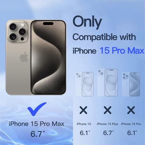 JETech Privacy Screen Protector for iPhone 15 Pro Max, 2-Pack - size: iPhone 15 Pro Max