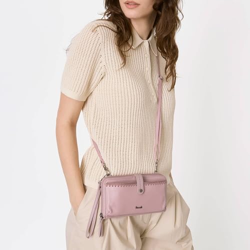 The Sak Iris Smartphone Crossbody Purse - Small Women's Cellphone Bag & Wallet For Everyday- Convertible Wristlet With Zipper | Fits Most Smartphones, Card Slots & Zip Pocket, Detachable Wristlet & Crossbody Straps, Hands-Free for Travel & Errands - color