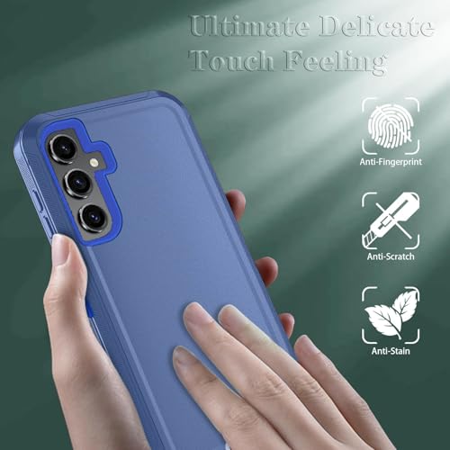 Qinmay Phone Case for Samsung Galaxy A37 5G Case with HD Screen Protector, Heavy Duty Shockproof & Dropproof 3-Layer Cover Phone Case for Galaxy A37,DarkBlue - color: DarkBlue