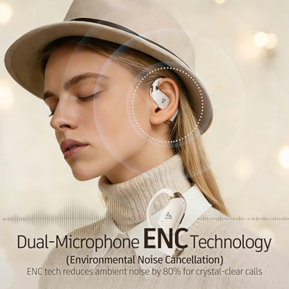 LYPERTEK SoundFree S40 Open Ear Earbuds, Bluetooth Headphones - color: S40-Beige