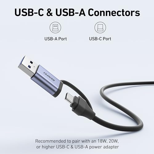 BENFEI Magnetic Wireless Charger Compatible with MagSafe for iPhone 17/16/15/14/13/12, Aluminum, up to 7.5W, 1.5m Cable - color: Grey