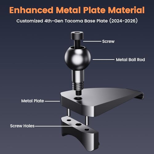 Magnetic Wireless Charger Mount Compatible with Toyota Tacoma 2024-2026 - style: Magnetic Charging