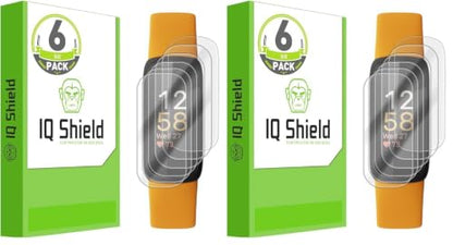 IQShield 12 Pack Screen Protector for Fitbit Inspire 3, Easy Install, Ultra Thin, Anti Scratch, Anti-Bubble, Clear TPU Film - size: 0.7 INCH (Pack of 2)