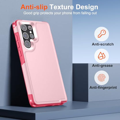zapica Designed for Samsung Galaxy S22 Ultra Case, Light Pink | Military Grade Drop Protection, Dual Layer Structure Design, Heavy Duty Shockproof Non-Slip Phone Cover - color: Light Pink, size: Samsung Galaxy S22 Ultra 6.8''