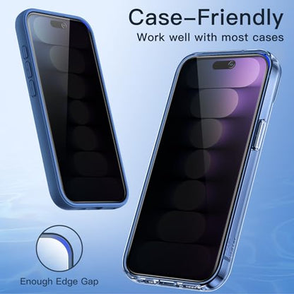 JETech Privacy Screen Protector for iPhone 15 Pro, 2-Pack - size: iPhone 15 Pro