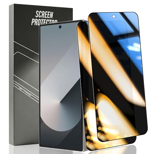 2 Pack Outer Privacy Tempered Glass for Samsung Galaxy Z Fold 6 Screen Protector, 9H Hardness Anti Scratch, Anti Spy Tempered Glass Film, Black Protector for Samsung Galaxy Z Fold 6 - size: for Galaxy Z Fold 6