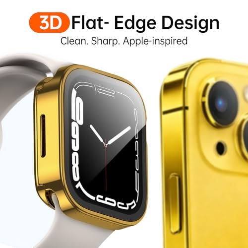 2-Pack Waterproof Case for 40mm Apple Watch SE 3/2/1 Series 6/5/4 - color: Gold/Gold, size: 40mm(SE3/SE2/SE/6/5/4)