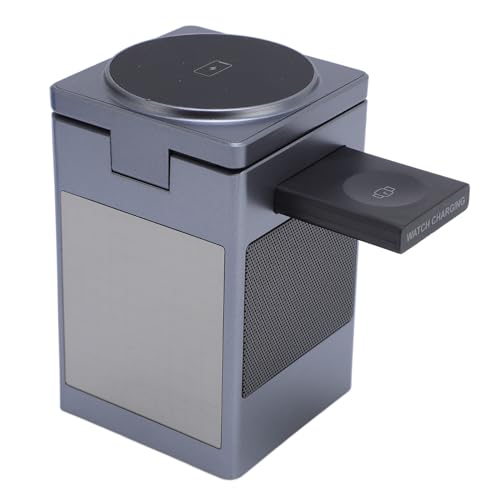 Magnetic Charging Station, 6 in 1 Fast Magnetic Wireless Charging Stand Dock 360 Degree Rotation, Bluetooth Charge Dock for Phone Earphone Watch