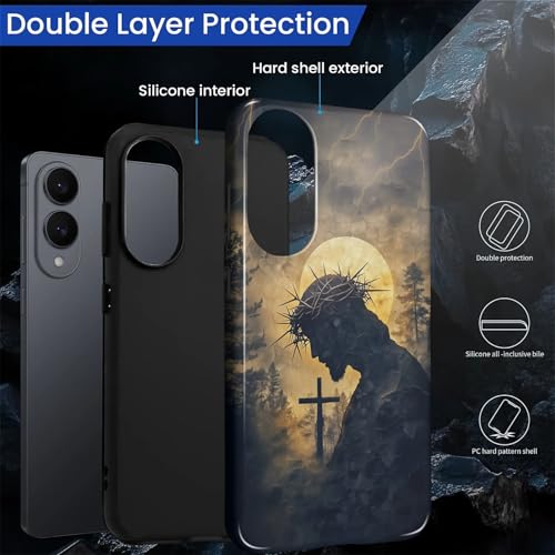 CARLOCA Case for Samsung Galaxy S25 Edge,Faith Inspired Christians Scripture Design Hybrid Dual Protection Soft TPU + Hard PC,Shockproof Anti-Scratch Cover Men Women Stylish Protective Phone Case - color: Faith Inspired Christians Scripture, size: Galaxy