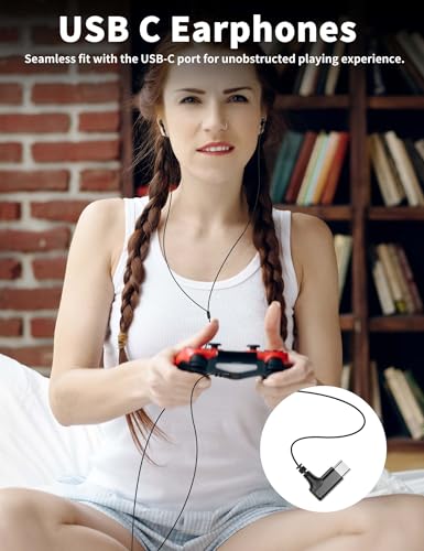 USB C Headphone Right Angle Magnetic Wired Earbuds for iPhone 18 Pro Max 17