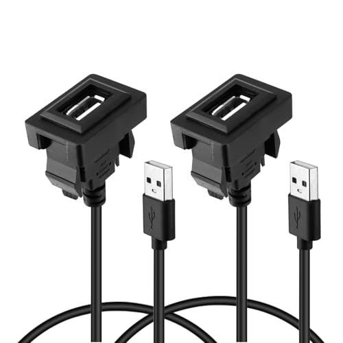 2Pcs USB Port Car Charger for Toyota, 34 * 23mm Square Vehicle Power