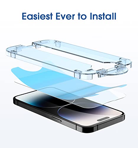 amFilm 2 Pack Tempered Glass Screen Protector + Camera Lens Protector for iPhone 14 Pro Max 6.7 Inch. Easy OneTouch Installation, Auto-Alignment, Bubble Free, Case Friendly, Anti-Scratch - size: IPH14P-6.7”