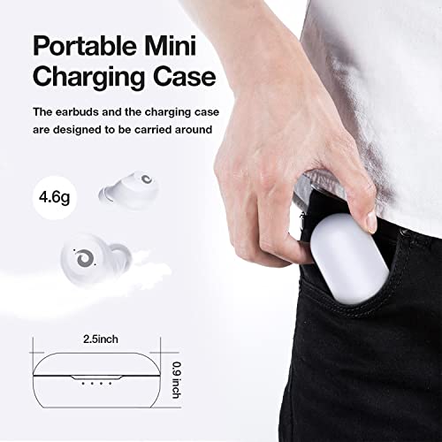 X9 Wireless Earbuds Bluetooth 5.3 Headphones Waterproof Stereo Earphones in Ear Touch Control with Microphone Headset with Deep Bass for Sport, Gaming and Running(White)