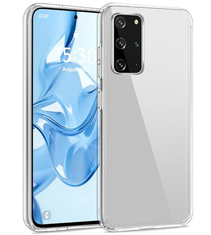 USLAI Case for Samsung Galaxy S20+ Plus, Anti-Yellowing, Crystal Clear Back, Shockproof & Military‑Grade Drop Protection - Transparent - color: Clear, size: Galaxy S20+ Plus
