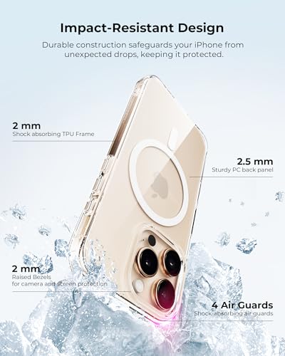 Crystal Fit Magnetic Clear Case for iPhone 16 Pro Max, Compatible with MagSafe, Anti Yellowing, Slim Protective Cover (for iPhone 16 Pro Max) - size: iPhone 16 Pro Max
