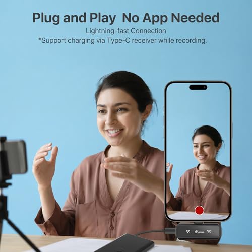 Loocam Mini Microphone for iPhone with Charging Case