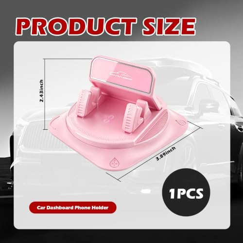 360° Rotatable Car Phone Holder,Non-Slip Car Dashboard Phone Holder for Best Navigation and Viewing,Universal Phones Holders for Cars Dashboard Vertical and Horizontal Place