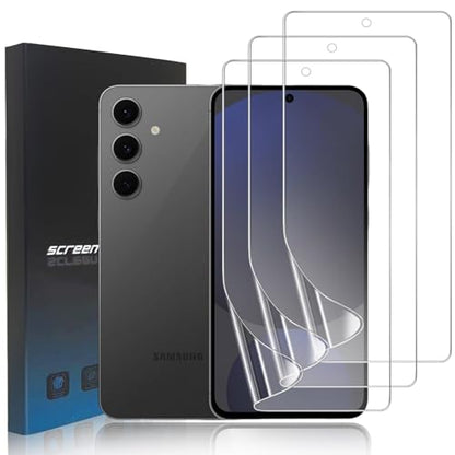 3 Pack Screen Protector for Samsung Galaxy S24 FE [Not Glass], Full Coverage Soft Flexible TPU Film for Galaxy S24 FE 5G, Anti-Bubble HD Clear Hydrogel Film, Support Fingerprint Reader - size: Samsung Galaxy S24 FE