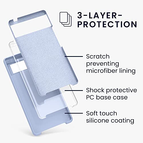kwmobile Case Compatible with Google Pixel 6 Case - TPU Silicone Phone Cover with Soft Finish - Light Blue Matte - color: light blue matte, size: Pixel 6