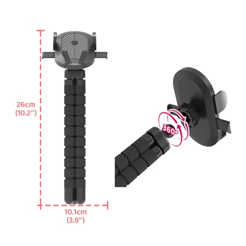 Baby Stroller Phone Holder, Phone Holder for Shopping Cart, Golf Cart, Push Cart, 360° Rotation Portable Cell Phone Clamp for Motorcycle, Scooter, ATV, Boat, Spin Bike, Treadmill, Handlebar.