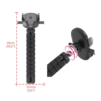 Baby Stroller Phone Holder, Phone Holder for Shopping Cart, Golf Cart, Push Cart, 360° Rotation Portable Cell Phone Clamp for Motorcycle, Scooter, ATV, Boat, Spin Bike, Treadmill, Handlebar.