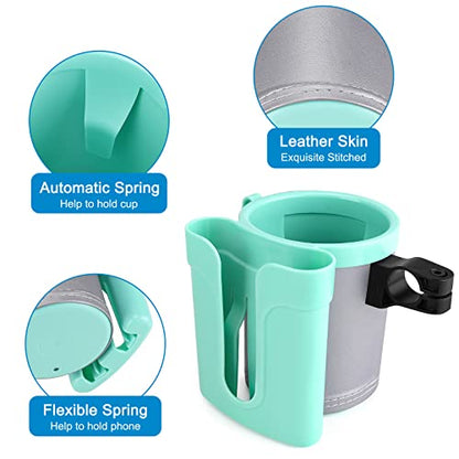 Accmor 3-in-1 Bike Cup Holder with Cell Phone Keys Holder, Bike Water Bottle Holders, Universal Bar Drink Cup Can Holder for Bicycles, Motorcycles, Scooters, Grey Green - color: Grey Green
