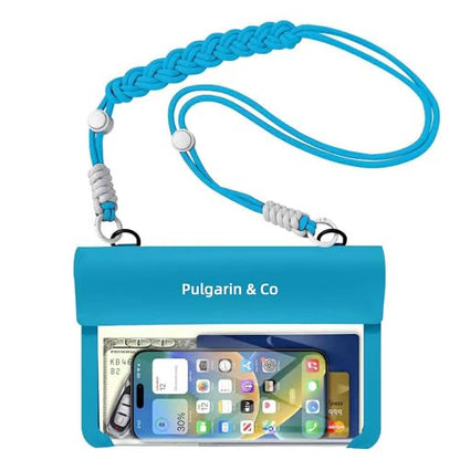 Pulgarin & Co Waterproof Phone Pouch (Blue, Waterproof Waist Bag) - color: Blue