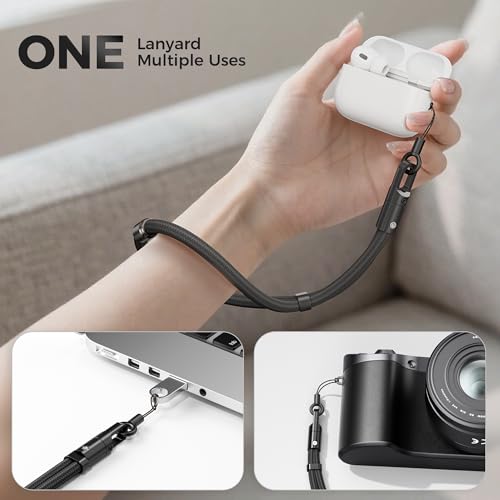 3-in-1 Phone Lanyard Crossbody/Neck/Wrist, Adjustable Strap with Tether Tab - color: Purple