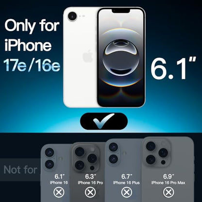 JETech Screen Protector for iPhone 17e/16e, 3-Pack | 9H Tempered Glass, Full Coverage, Scratch Resistant, HD Clear, Case-Friendly - size: iPhone 17e/16e