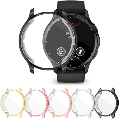 [5Pack] RICHONE Screen Protector Compatible with Garmin Venu 3 Cases for Venu 3 45mm Smartwatch Cases Resist Scratched Full Cover Flexible TPU Screen Protectors for Women Men - size: Venu 3 45mm