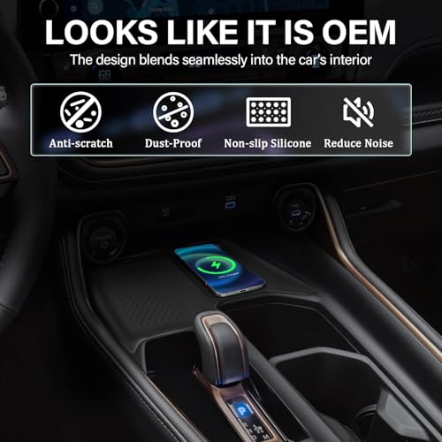 Wireless Charging Anti-Slip Mat for 2024 2025 2026 Toyota Grand Highlander - color: Wireless Charging Mat
