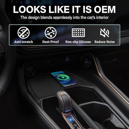 Wireless Charging Anti-Slip Mat for 2024 2025 2026 Toyota Grand Highlander - color: Wireless Charging Mat