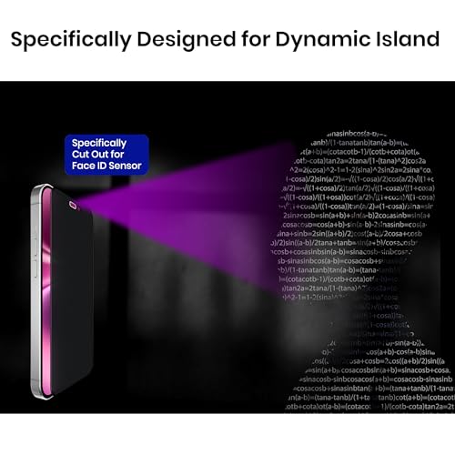 4 Way 360° Privacy Glass Screen Protector for iPhone 16 Pro, Horizontal and Vertical Anti Spy Tempered Glass Screen Film for Apple iPhone 16 Pro [6.3”] - size: iPhone 16 Pro - Gen 1