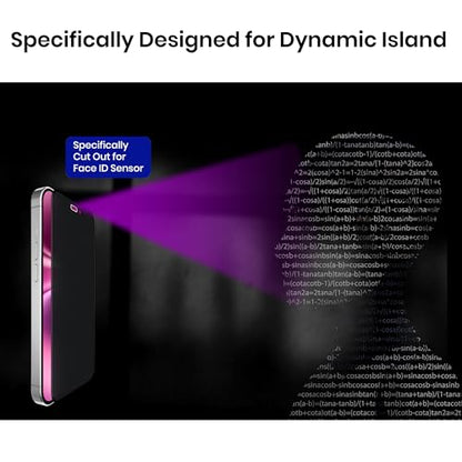 4 Way 360° Privacy Glass Screen Protector for iPhone 16 Pro, Horizontal and Vertical Anti Spy Tempered Glass Screen Film for Apple iPhone 16 Pro [6.3”] - size: iPhone 16 Pro - Gen 1