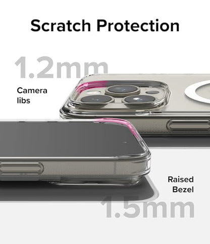 Ringke for iPhone 15 Pro Max Case [Fusion Magnetic Matte Clear] | Compatible with MagSafe, Oil & Dirt Resistant, Anti-Fingerprint Technology Prevents Oily Smudges, Feels Velvety Soft - size: iPhone 15 Pro Max